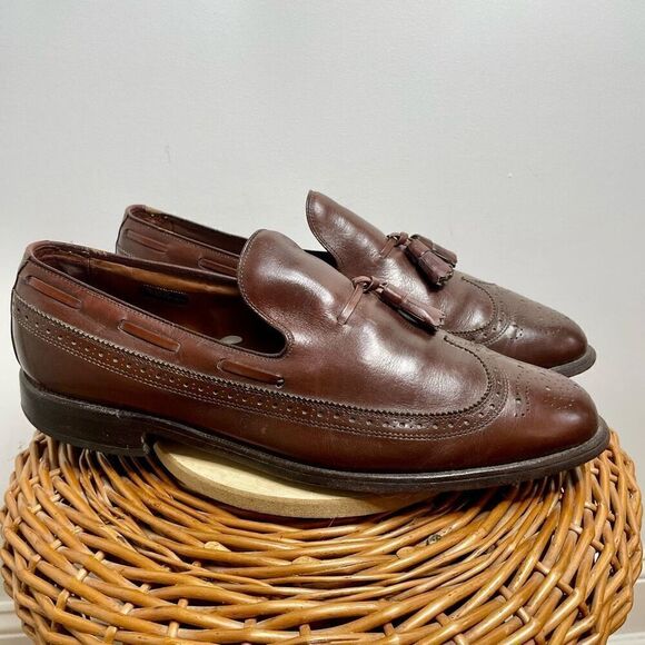 Allen Edmonds Tassel Loafer Brown Leather Slip On Mens 10 C 57998 Oxford Career main image 7
